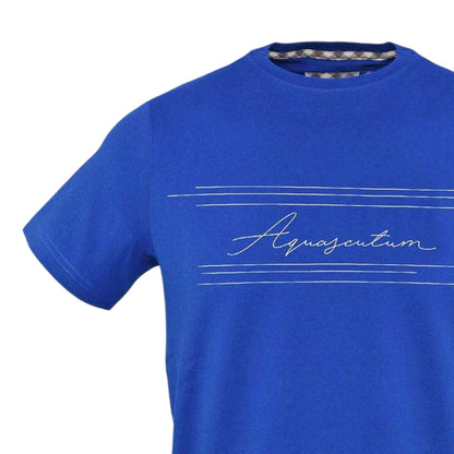 Sky - Side - Aquascutum Unisex Adult Logo Regular T-Shirt