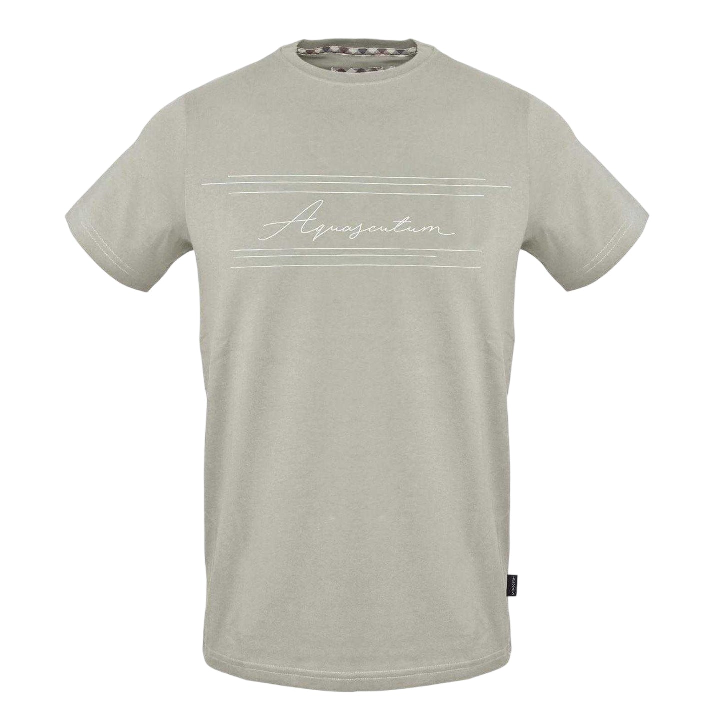 Grey - Front - Aquascutum Unisex Adult Logo Regular T-Shirt