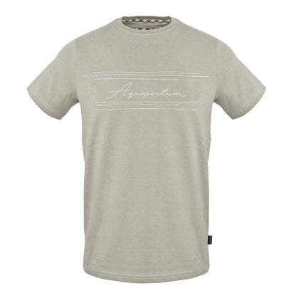 Grey - Front - Aquascutum Unisex Adult Logo Regular T-Shirt
