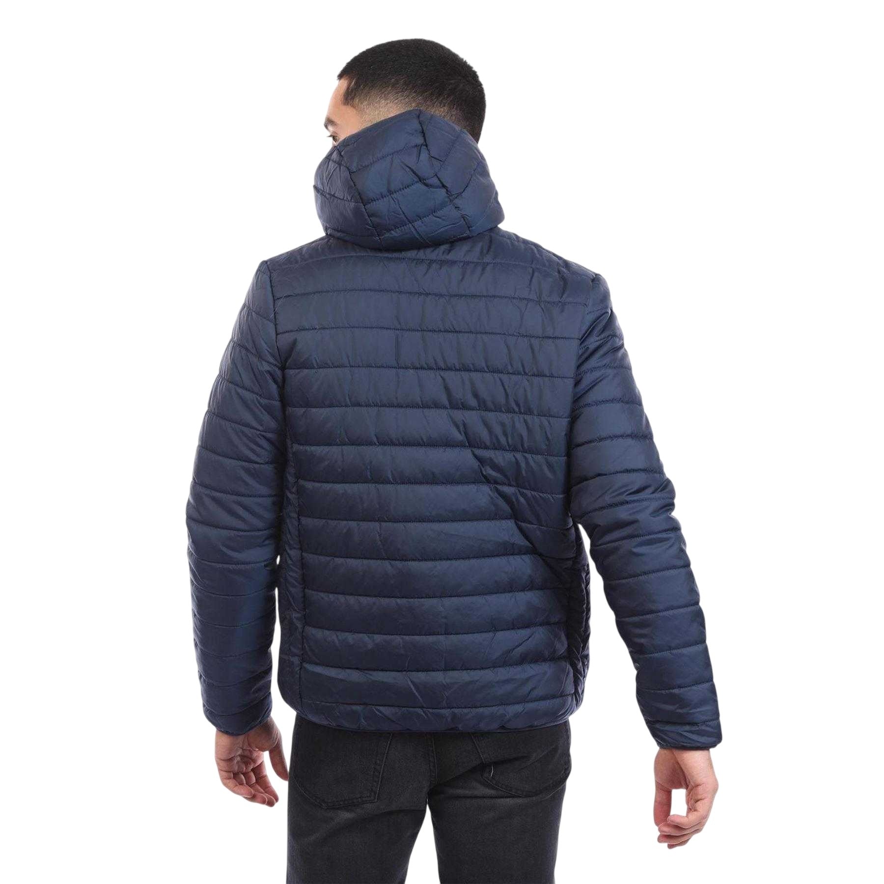 Navy - Back - Ellesse Mens Revuelto Quilted Puffer Jacket