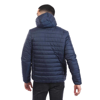 Navy - Back - Ellesse Mens Revuelto Quilted Puffer Jacket