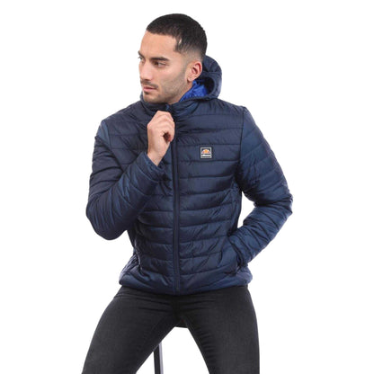Navy - Side - Ellesse Mens Revuelto Quilted Puffer Jacket