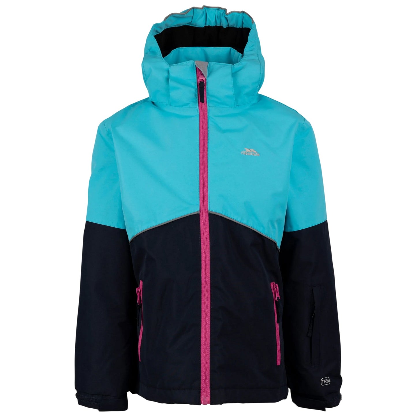 Blue - Front - Trespass Childrens-Kids Detachable Hood Ski Jacket