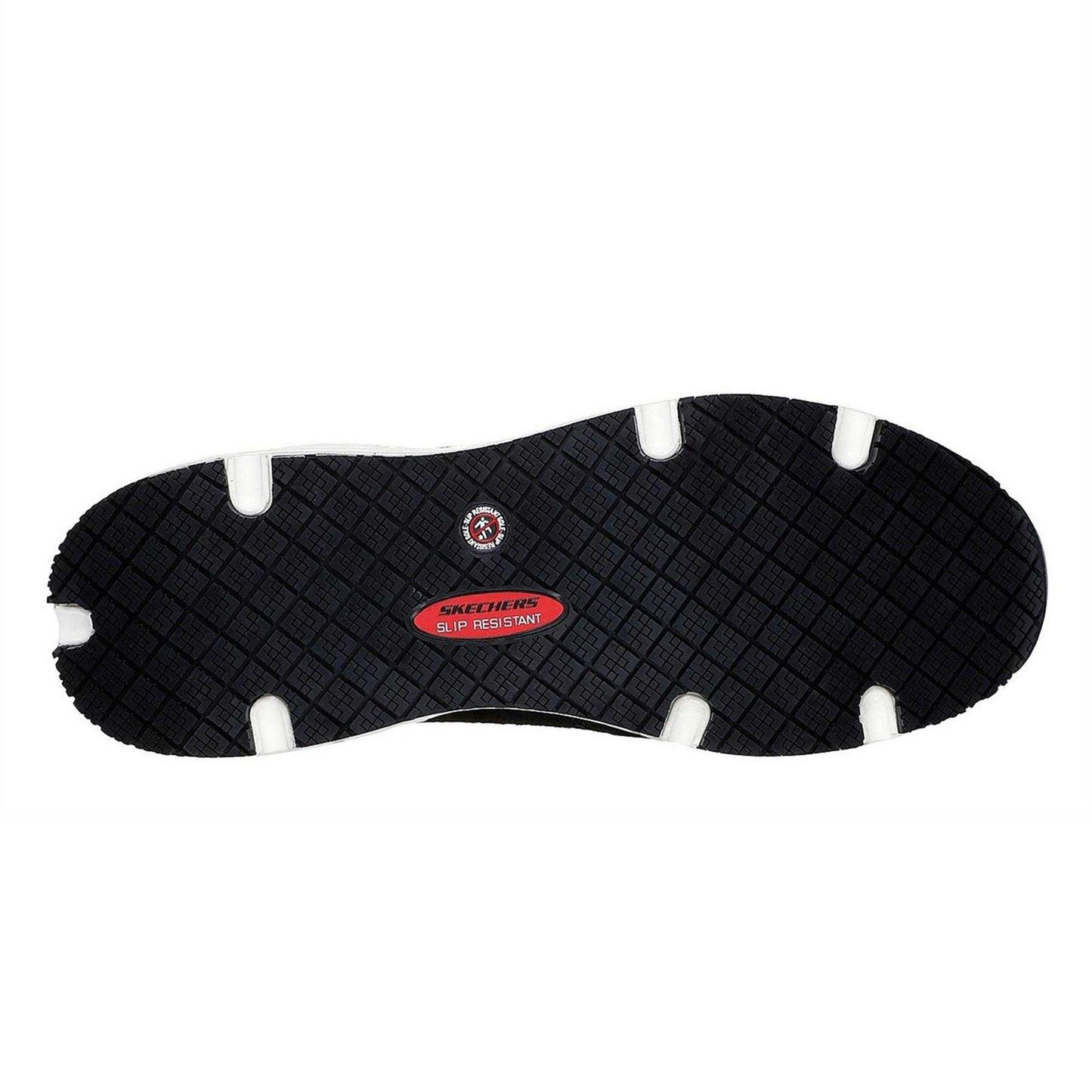 Black-White - Lifestyle - Skechers Womens-Ladies Safety Shoes