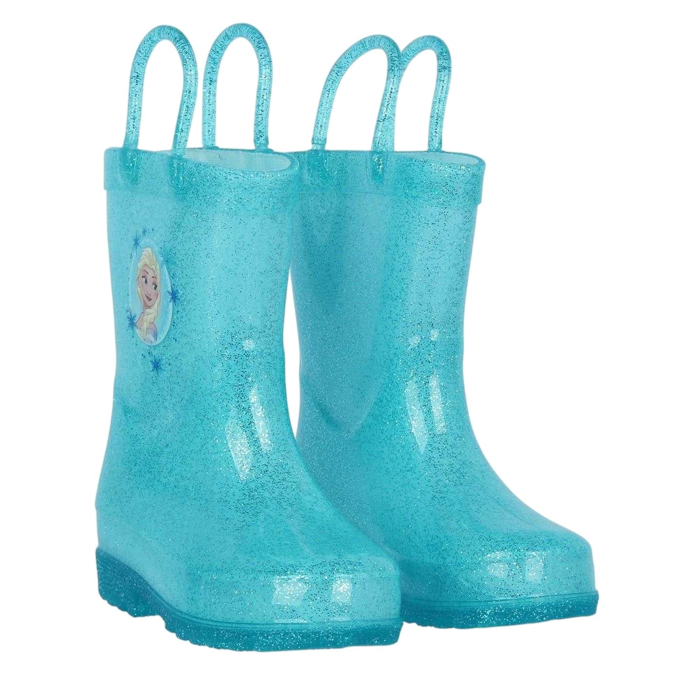 Blue - Lifestyle - Frozen Childrens-Kids Elsa Light Up Wellington Boots