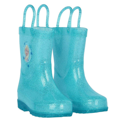 Blue - Lifestyle - Frozen Childrens-Kids Elsa Light Up Wellington Boots