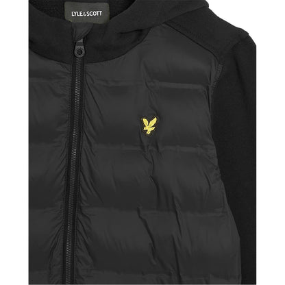 Black - Side - Lyle & Scott Childrens-Kids Hybrid Jacket