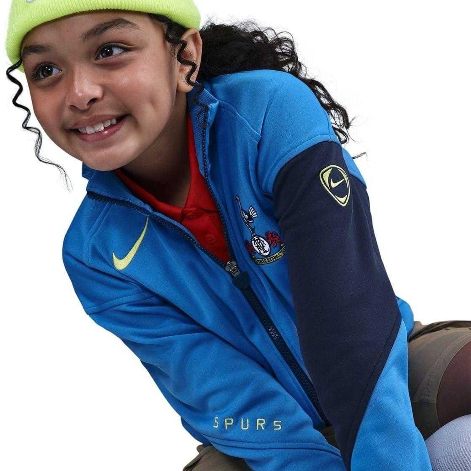Blue - Side - Nike Childrens-Kids 2025-2026 Tottenham Hotspur FC Anthem Jacket