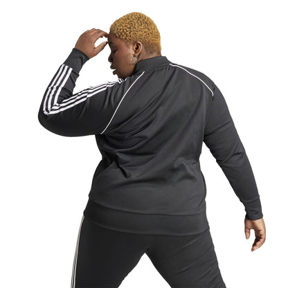 Black - Back - Adidas Womens-Ladies 3 Stripes Track Jacket