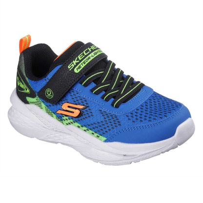 Black-Blue - Pack Shot - Skechers Boys Meteor Light Up Trainers
