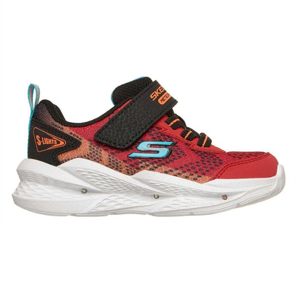 Red-Black - Front - Skechers Boys Meteor Light Up Trainers
