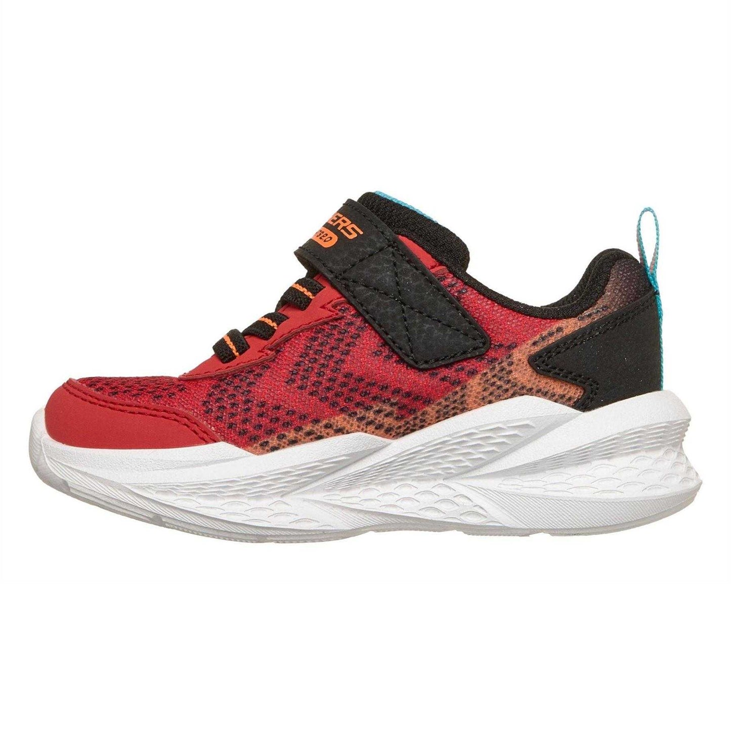 Red-Black - Back - Skechers Boys Meteor Light Up Trainers