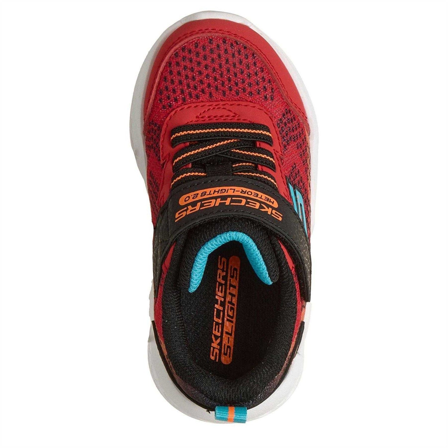 Red-Black - Side - Skechers Boys Meteor Light Up Trainers