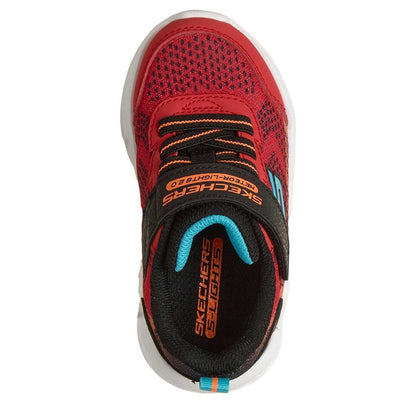 Red-Black - Side - Skechers Boys Meteor Light Up Trainers