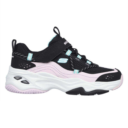 Black-Lavender - Front - Skechers Childrens-Kids D´Lites 4.0 Trainers