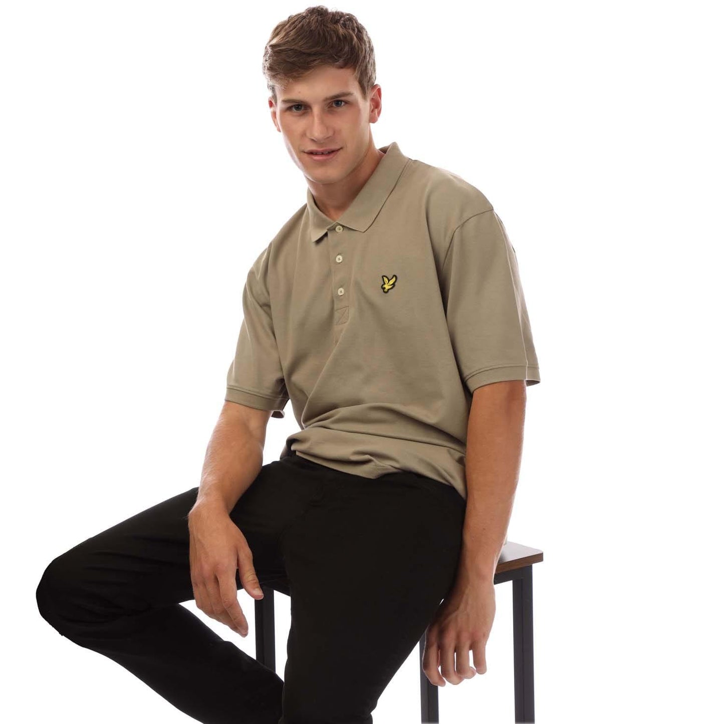 Beige - Lifestyle - Lyle & Scott Mens Plain Polo Shirt