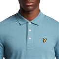 Skipton Blue - Side - Lyle & Scott Mens Plain Polo Shirt