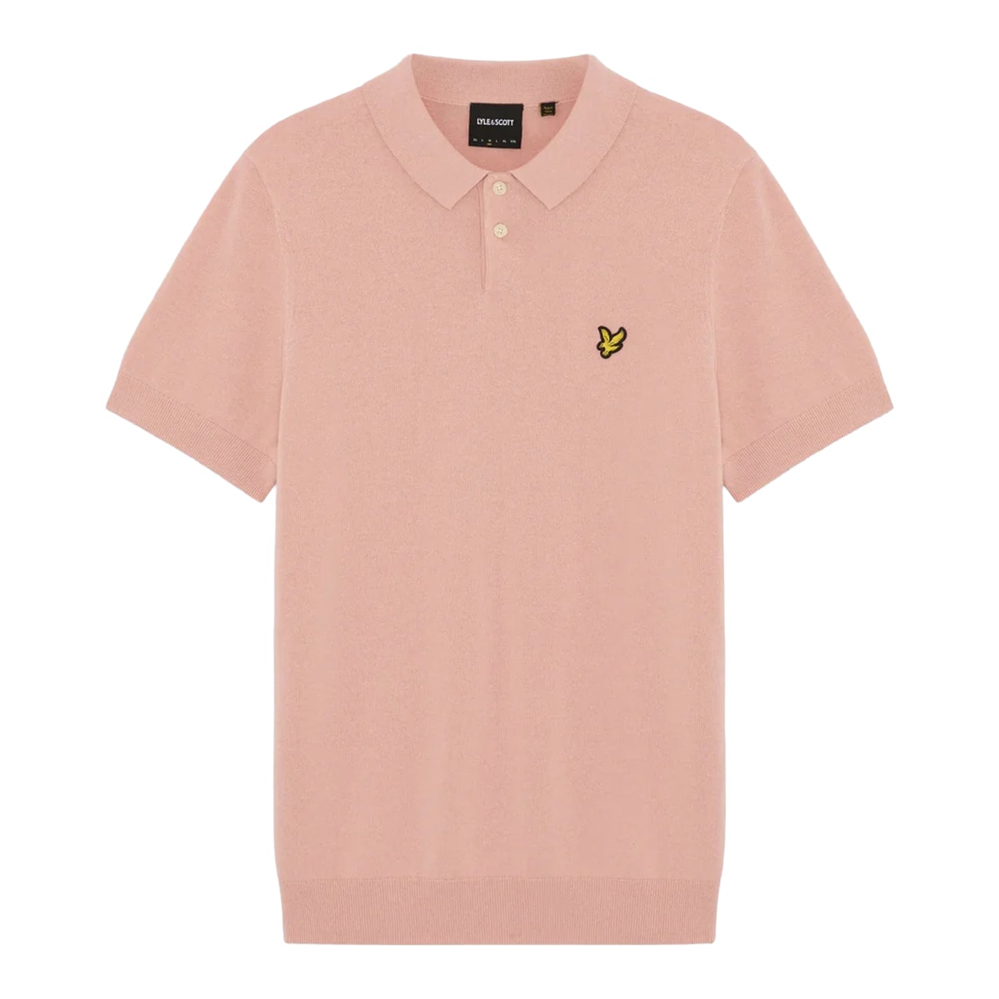Pink - Back - Lyle & Scott Mens Plain Polo Shirt