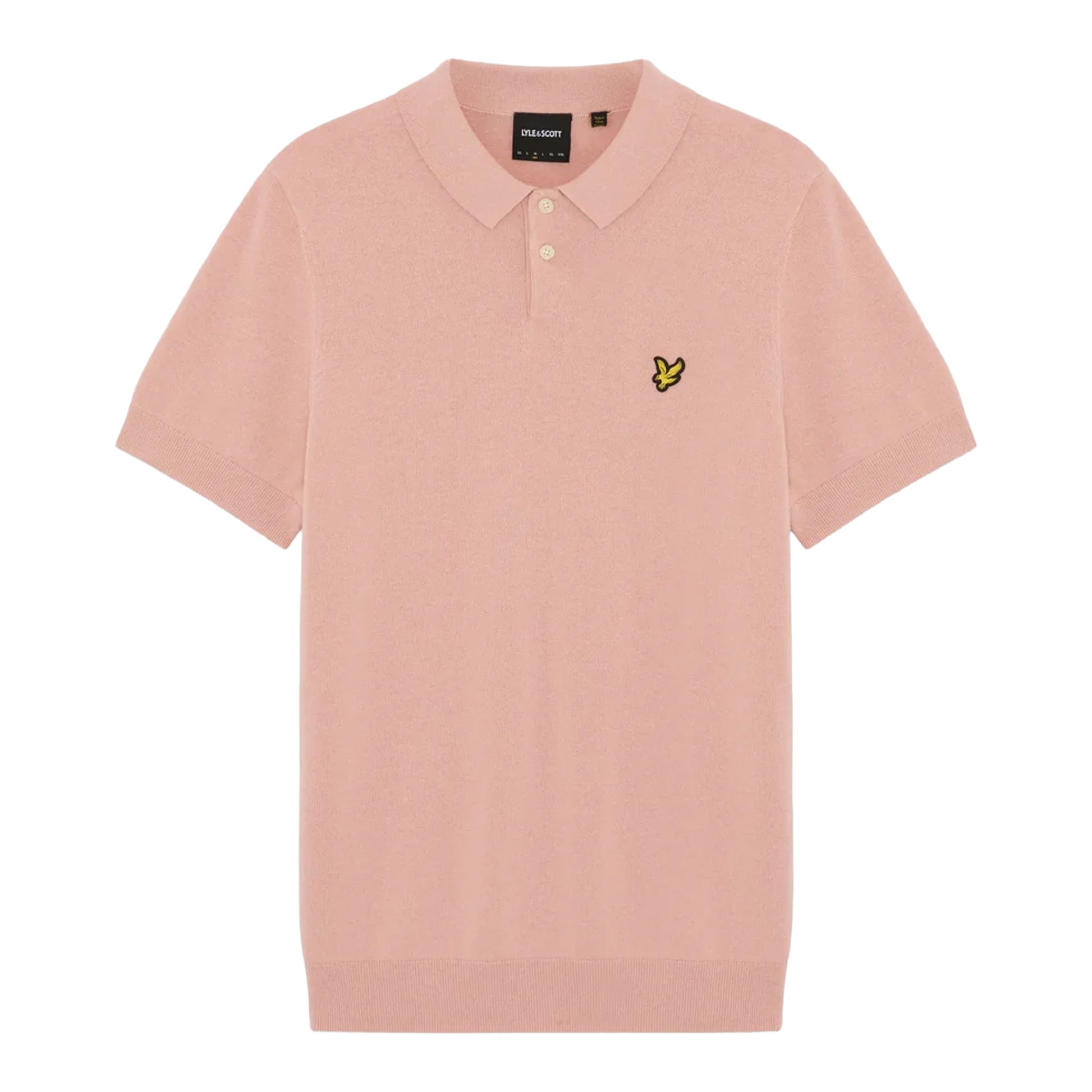 Pink - Back - Lyle & Scott Mens Plain Polo Shirt