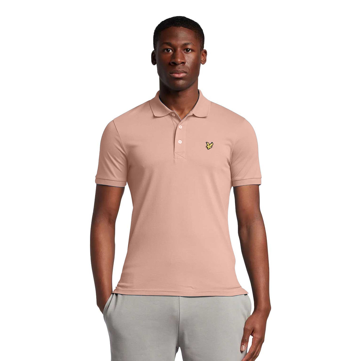 Pink - Lifestyle - Lyle & Scott Mens Plain Polo Shirt