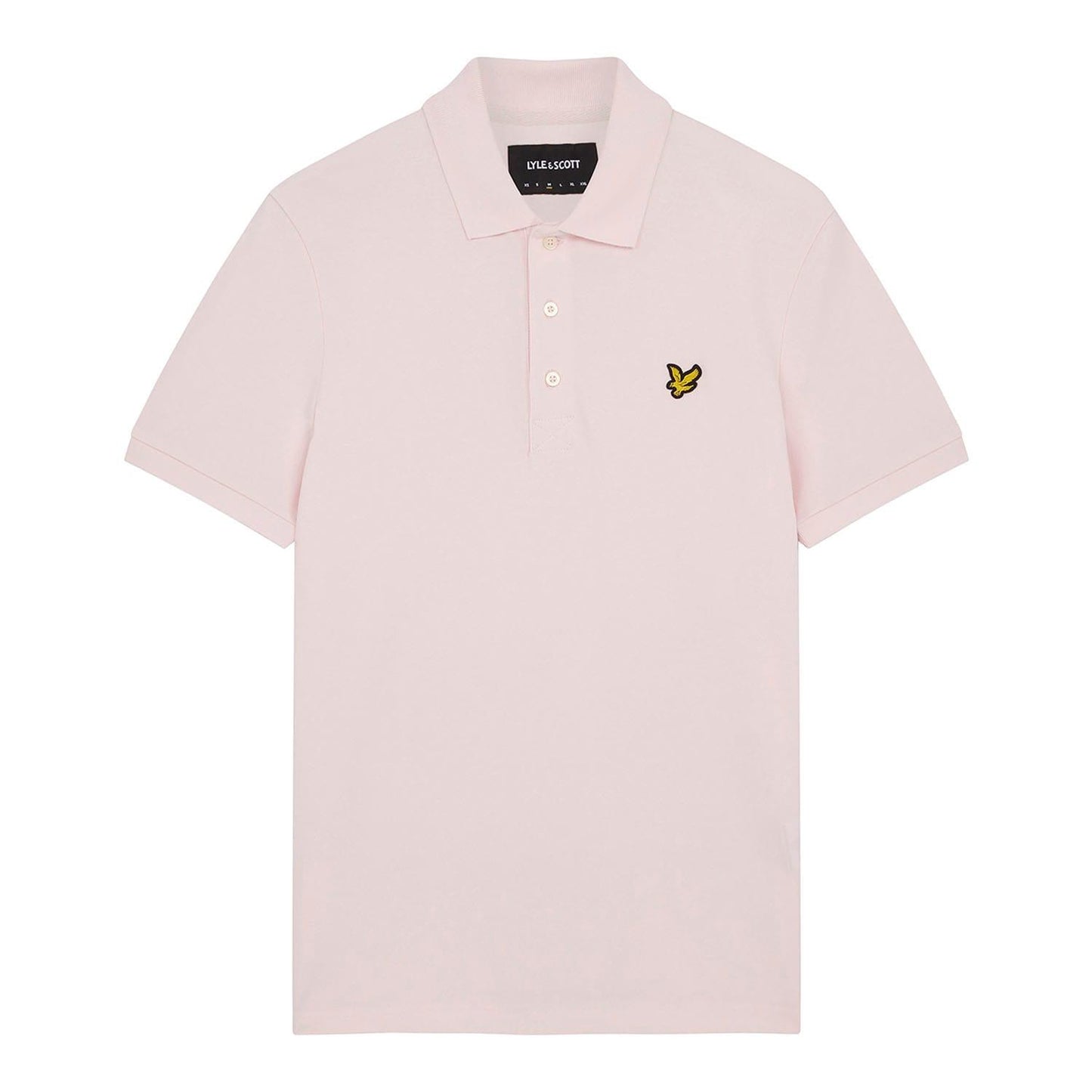 Light Pink - Pack Shot - Lyle & Scott Mens Plain Polo Shirt