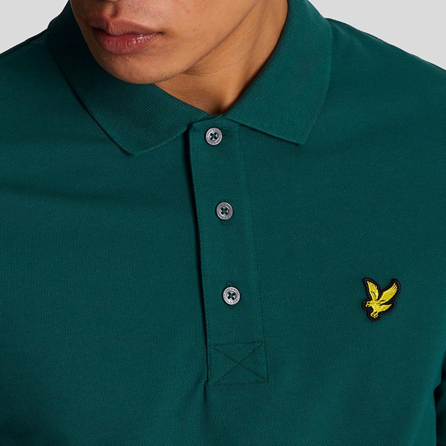 Green - Lifestyle - Lyle & Scott Mens Plain Polo Shirt