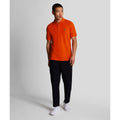 Orange - Back - Lyle & Scott Mens Plain Polo Shirt