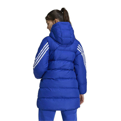 Blue - Back - Adidas Childrens-Kids Future Icons 3 Stripes Padded Jacket