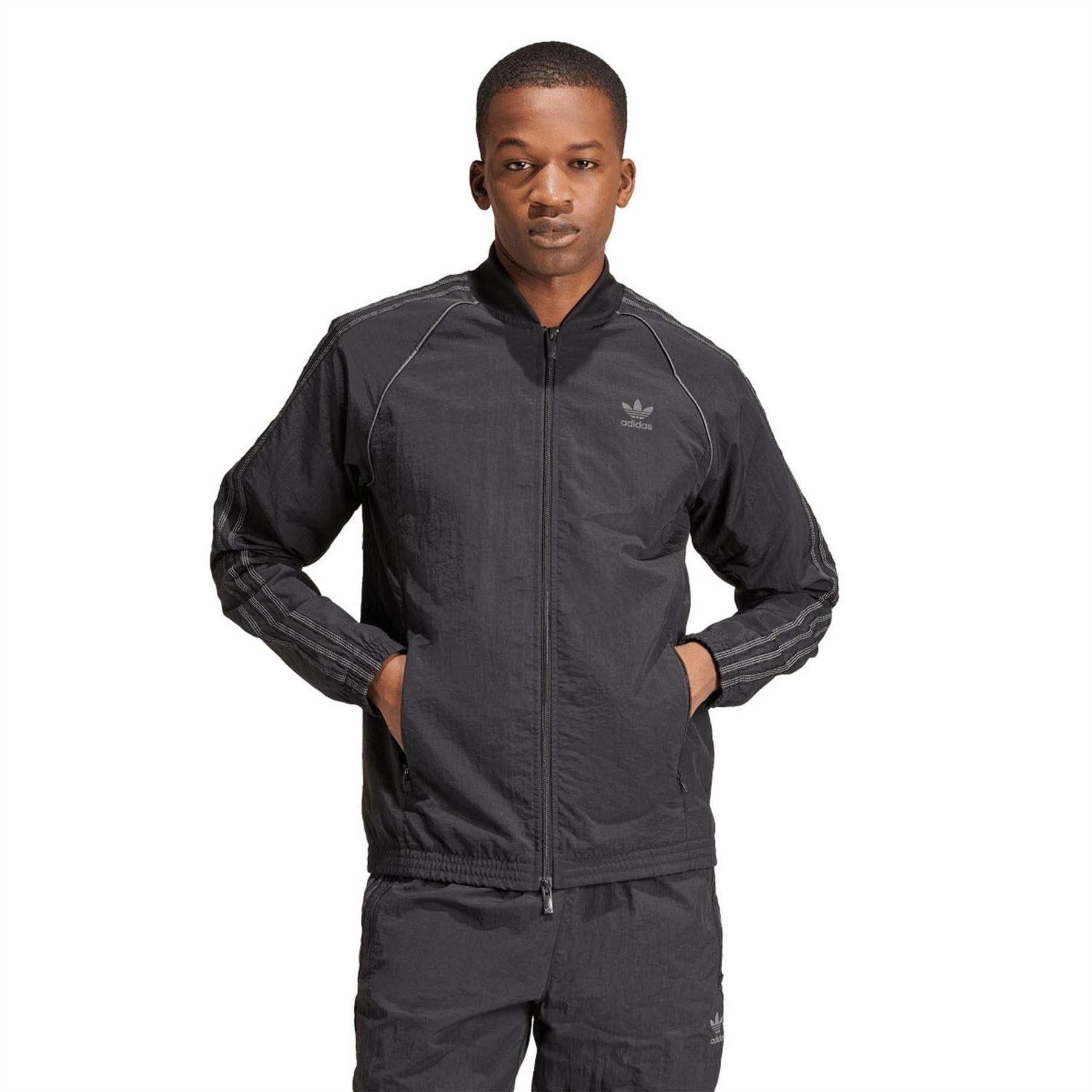 Black - Pack Shot - Adidas Mens Originals Superstar Track Jacket