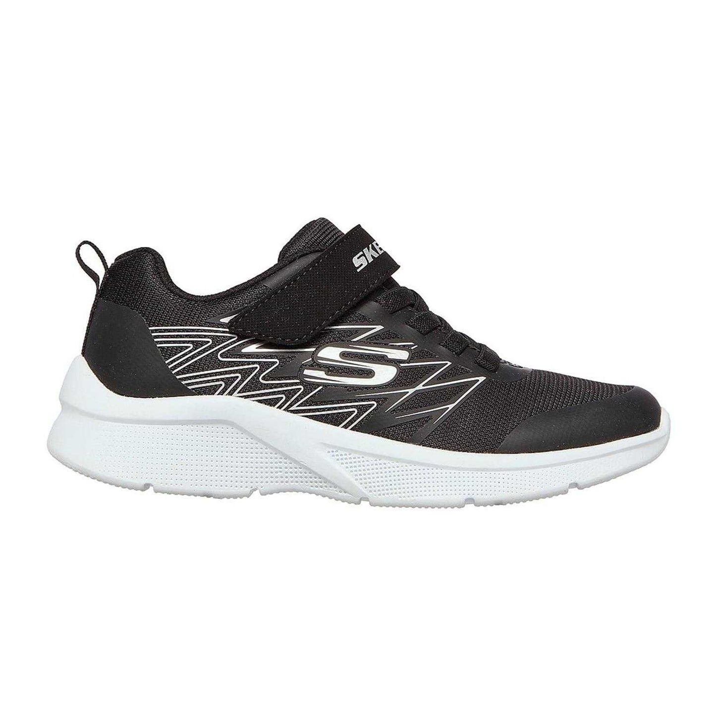 Black-Silver - Front - Skechers Boys Microspec Advance Trainers