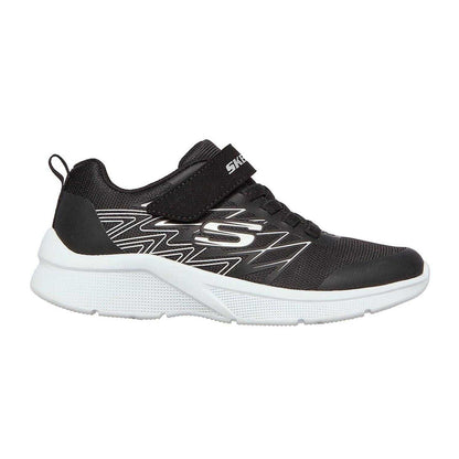 Black-Silver - Front - Skechers Boys Microspec Advance Trainers