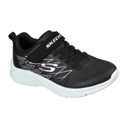 Black-Silver - Pack Shot - Skechers Boys Microspec Advance Trainers