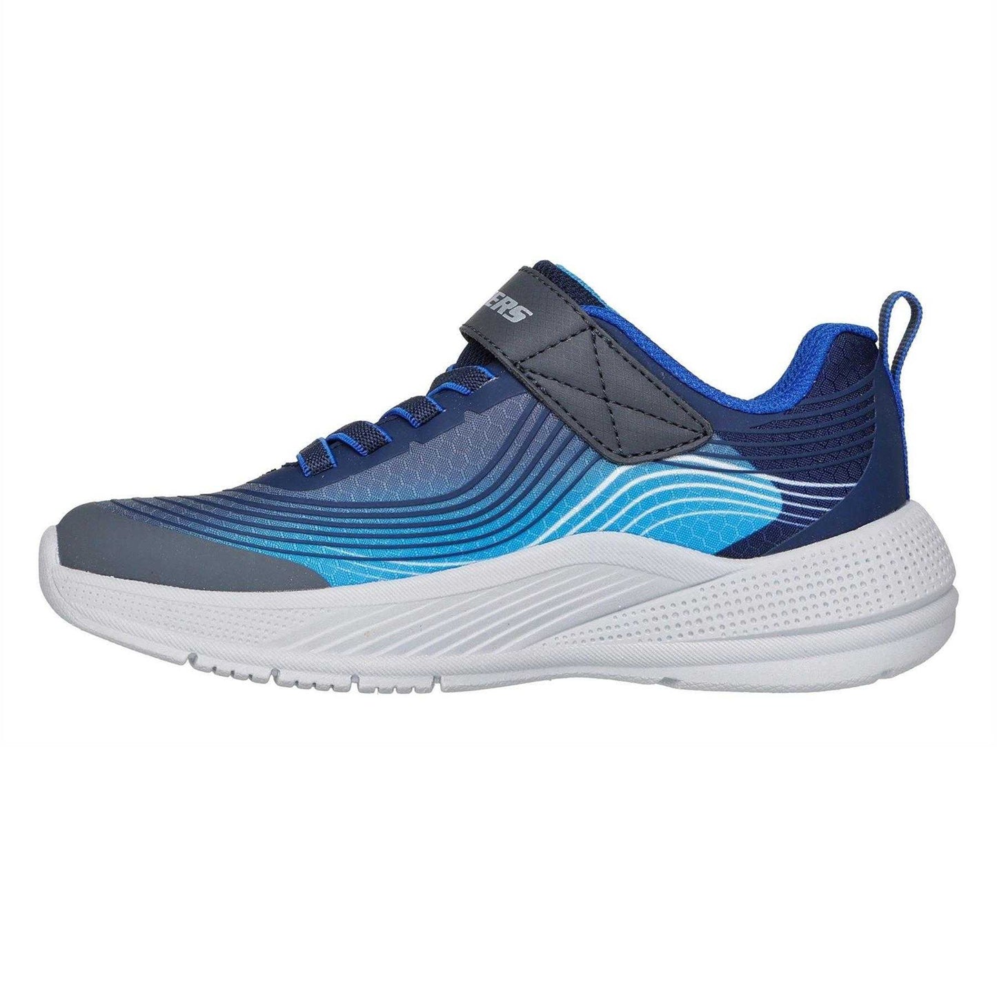 Black-Blue - Back - Skechers Boys Microspec Advance Trainers