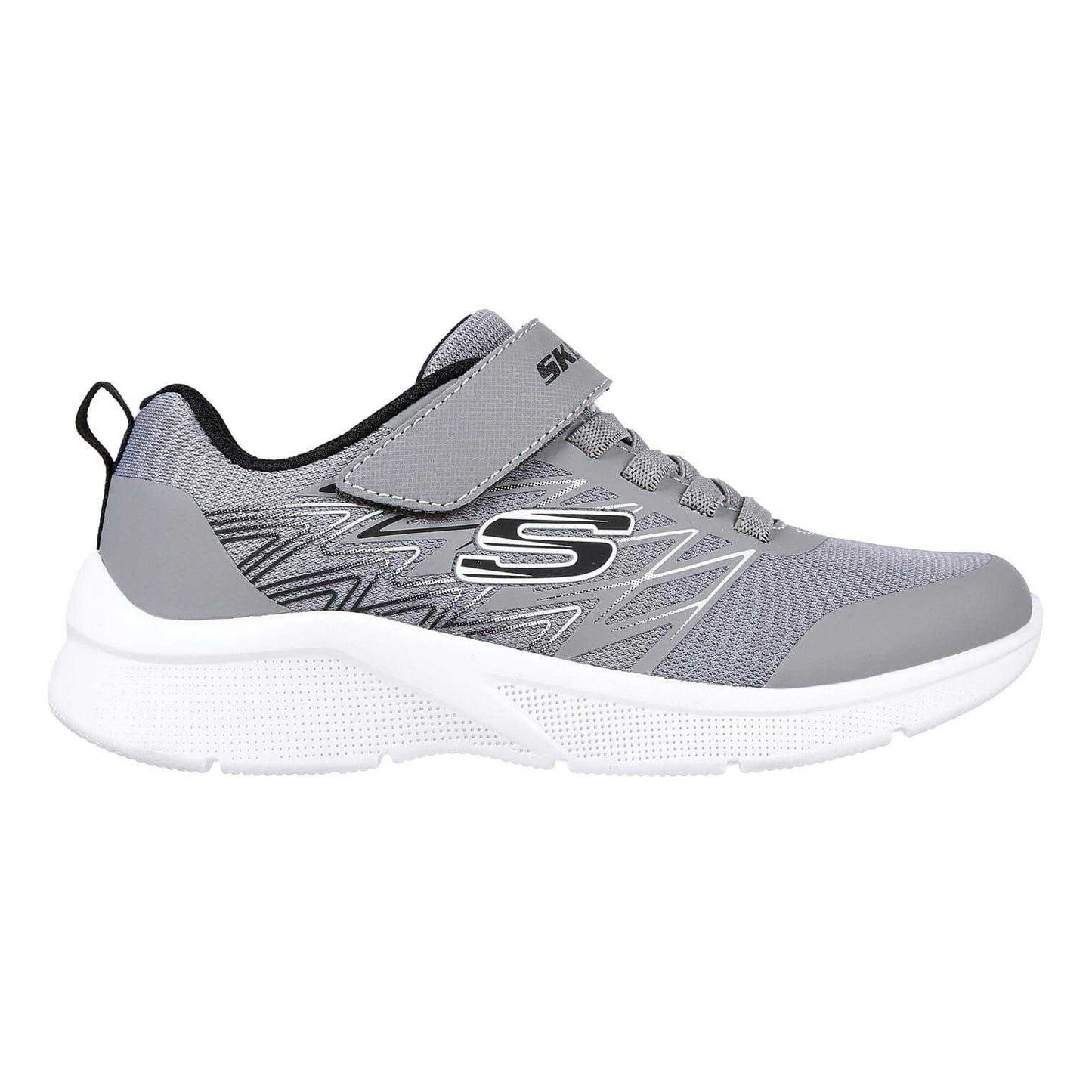 Grey-Black - Front - Skechers Boys Microspec Advance Trainers