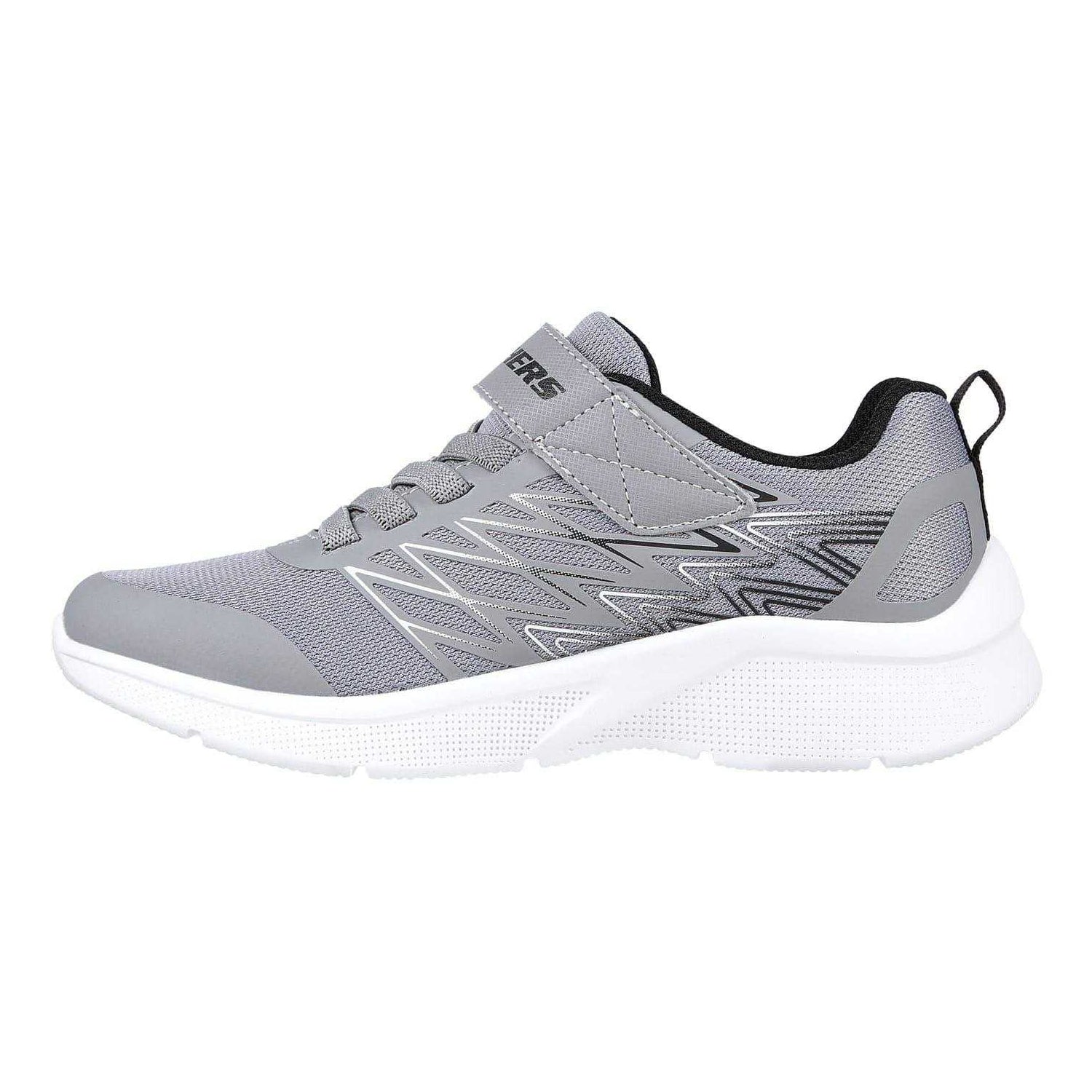 Grey-Black - Back - Skechers Boys Microspec Advance Trainers