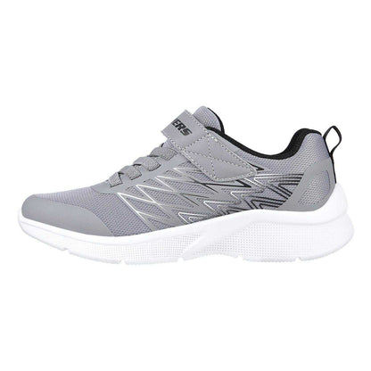 Grey-Black - Back - Skechers Boys Microspec Advance Trainers