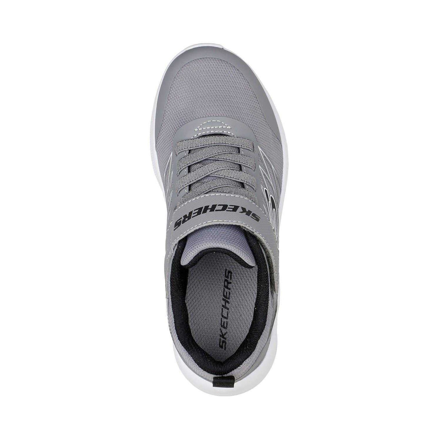 Grey-Black - Side - Skechers Boys Microspec Advance Trainers