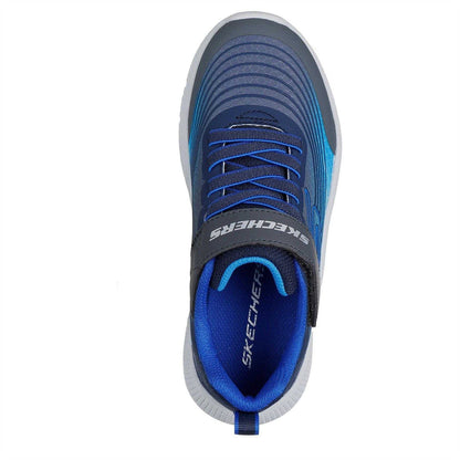 Black-Blue - Side - Skechers Boys Microspec Advance Trainers