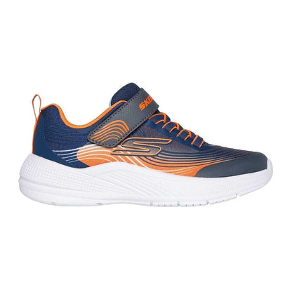 Grey-Orange - Front - Skechers Boys Microspec Advance Trainers