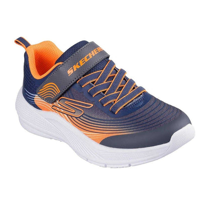 Grey-Orange - Pack Shot - Skechers Boys Microspec Advance Trainers