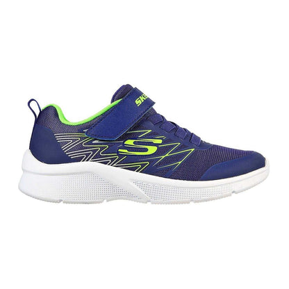 Navy-Lime - Front - Skechers Boys Microspec Advance Trainers
