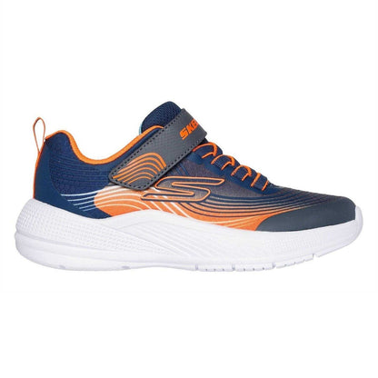 Navy-Orange - Front - Skechers Boys Microspec Advance Trainers
