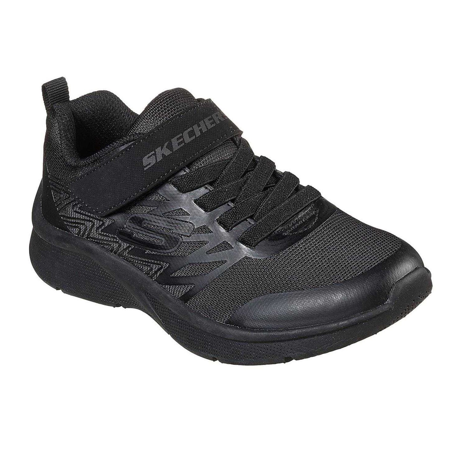 Triple Black - Pack Shot - Skechers Boys Microspec Advance Trainers