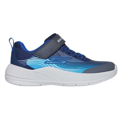Black-Blue - Front - Skechers Boys Microspec Advance Trainers