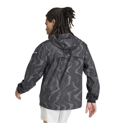Black - Back - Adidas Mens Ultimate WIND RDY Running Jacket