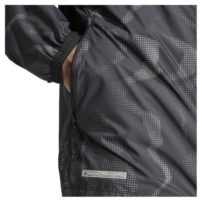 Black - Side - Adidas Mens Ultimate WIND RDY Running Jacket