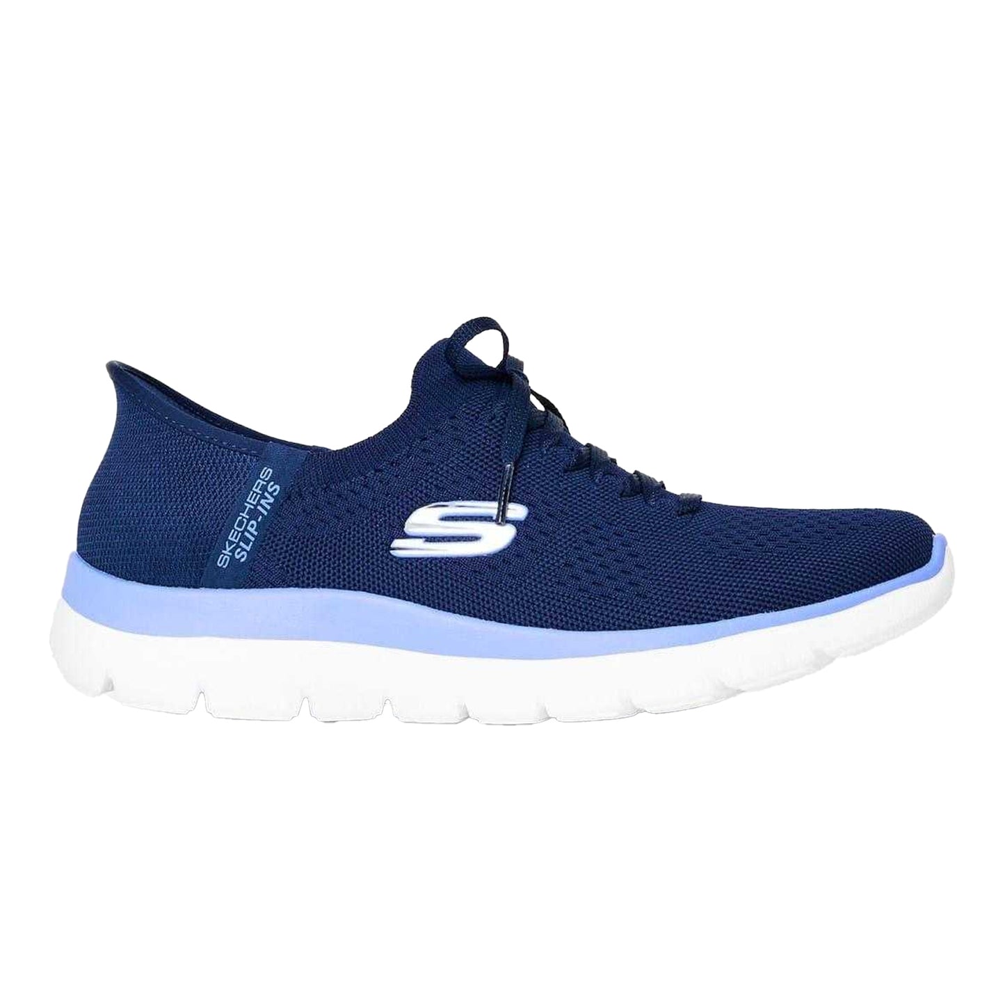 Navy-Blue - Front - Skechers Mens Summits - Diamond Dream Slip-In Casual Shoes