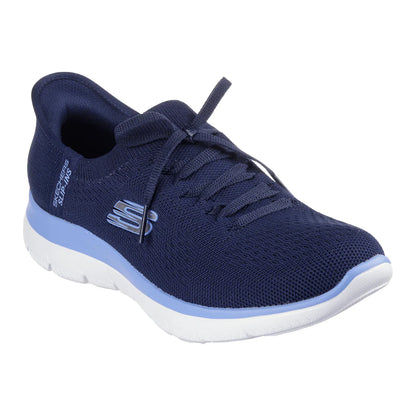 Navy-Blue - Pack Shot - Skechers Mens Summits - Diamond Dream Slip-In Casual Shoes