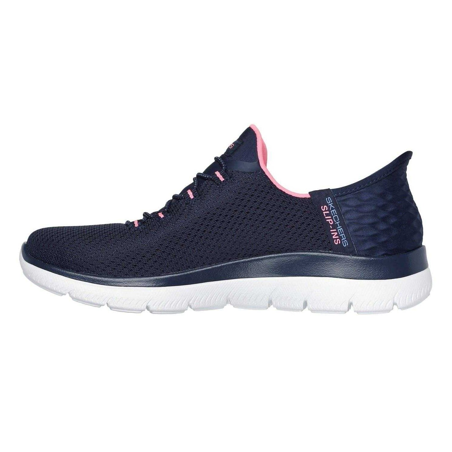 Navy-Pink - Back - Skechers Mens Summits - Diamond Dream Slip-In Casual Shoes