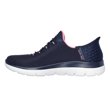 Navy-Pink - Back - Skechers Mens Summits - Diamond Dream Slip-In Casual Shoes